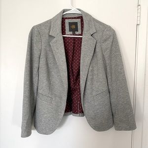 Grey sweater blazer